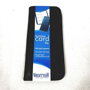 New 10" x 5" Samsill Business Card File 160 Card Capacity